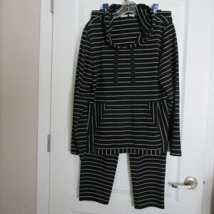 soft striped warm up suit